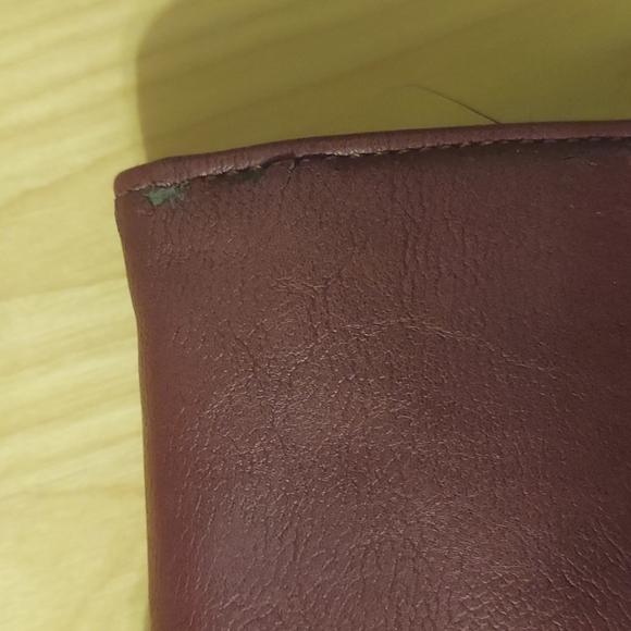 MMS Design Studio Burgundy Envelope Clutch with Gold Pyramid Studs - Picture 13 of 15